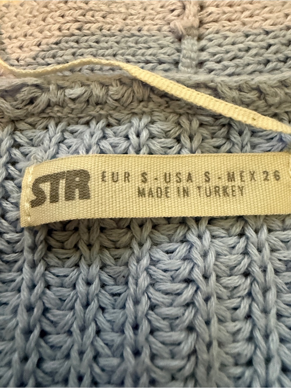 Bundle of 2-Cream Cable-Knit Button Cardigan Sweater -Light Blue Cable knit - Picture 7 of 11